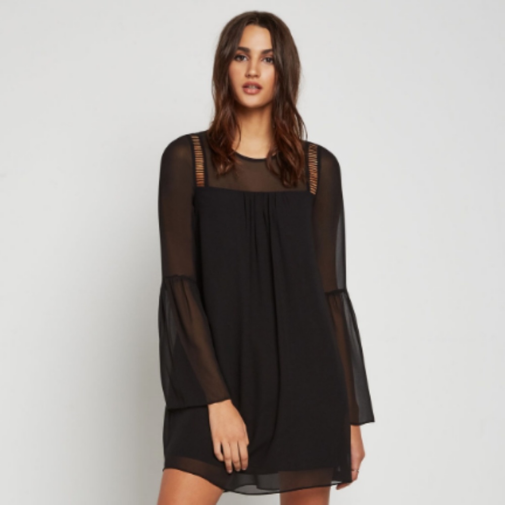 BCBGeneration black flared sleeve A-line dress